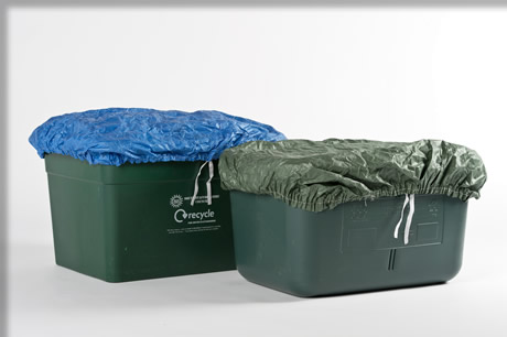 Boxhat fully waterproof shower cap type covers for recycling boxes